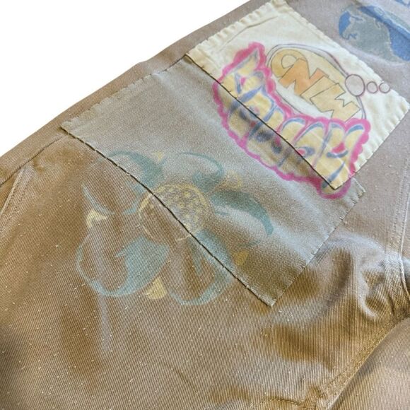 Billionaire Boys Club Tan Wordly Stenciled Flat Front Chinos size 40 - Picture 7 of 10